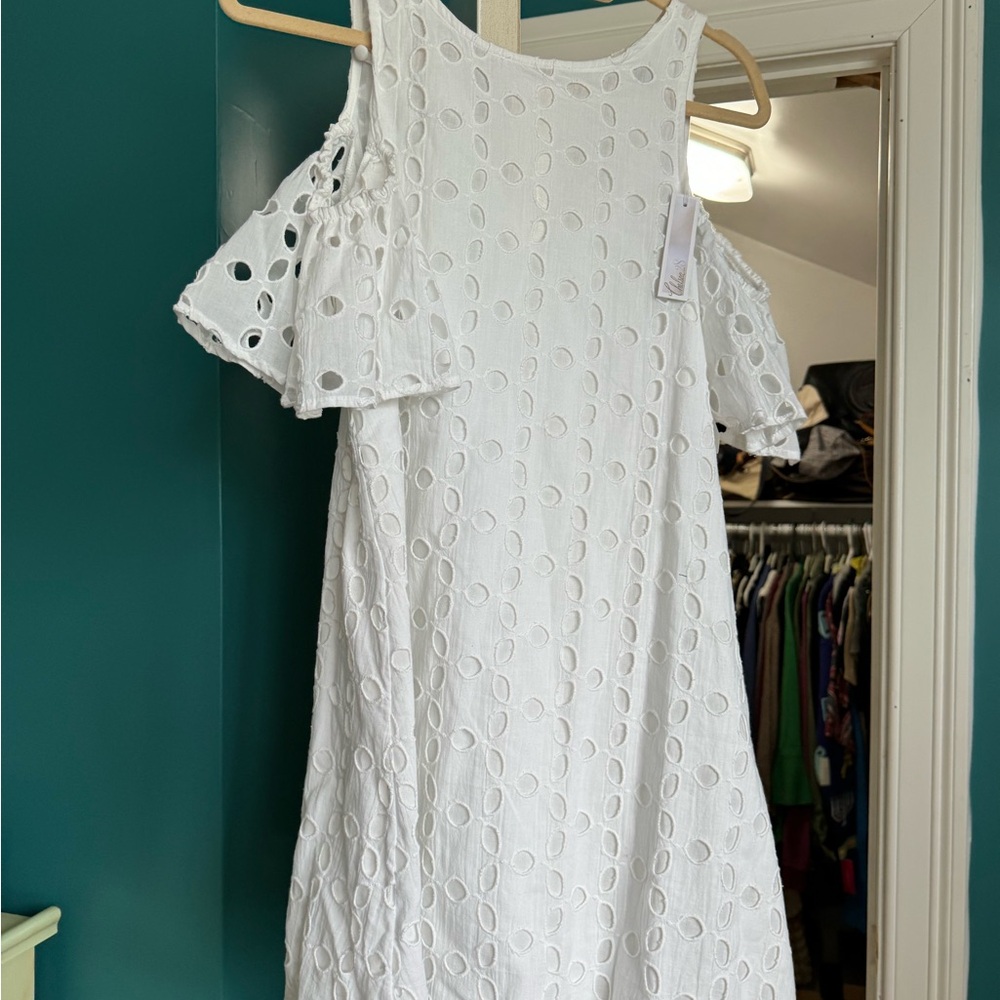 White eyelet dress